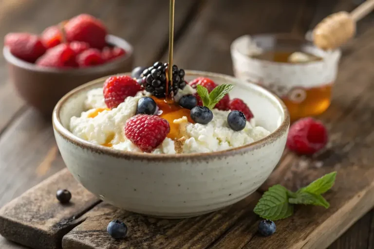Creamy and delicious cottage cheese recipes on a plate.