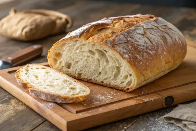 Freshly baked Italian bread loaf.