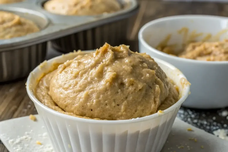 The most common muffin mistake is overmixing batter, causing dense results. Title: Overmixed Muffin Batter