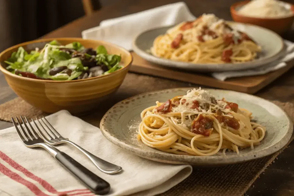 Easy dinner plated for two